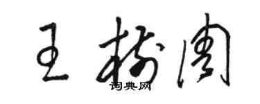 駱恆光王樹周草書個性簽名怎么寫