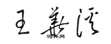 駱恆光王華溪草書個性簽名怎么寫