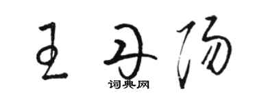 駱恆光王丹陽草書個性簽名怎么寫