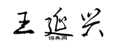 曾慶福王延興行書個性簽名怎么寫