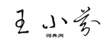 駱恆光王小芬草書個性簽名怎么寫