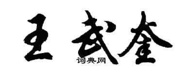 胡問遂王武奎行書個性簽名怎么寫