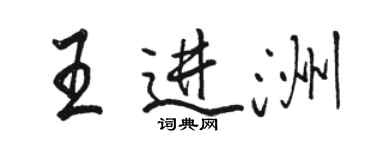 駱恆光王進洲行書個性簽名怎么寫