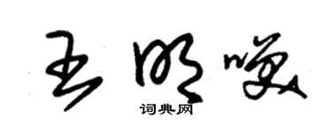 朱錫榮王明笑草書個性簽名怎么寫