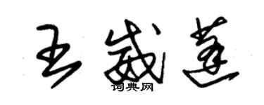 朱錫榮王威蓬草書個性簽名怎么寫