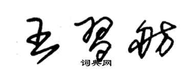 朱錫榮王習舫草書個性簽名怎么寫