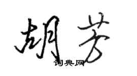 駱恆光胡芳行書個性簽名怎么寫