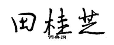 曾慶福田桂芝行書個性簽名怎么寫
