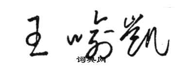 駱恆光王喻凱草書個性簽名怎么寫