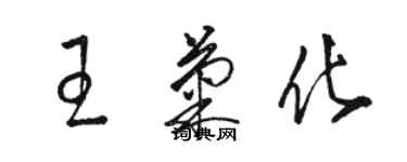 駱恆光王菊化草書個性簽名怎么寫