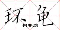 黃華生環龜楷書怎么寫