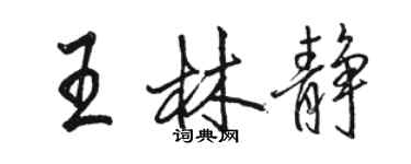 駱恆光王林靜行書個性簽名怎么寫