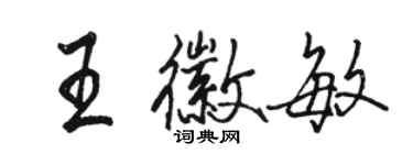 駱恆光王徽敏行書個性簽名怎么寫
