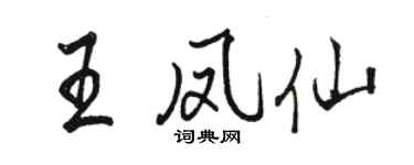 駱恆光王鳳仙行書個性簽名怎么寫