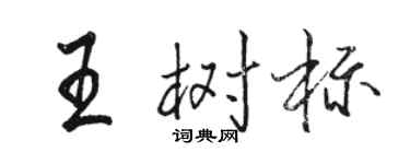 駱恆光王樹標行書個性簽名怎么寫