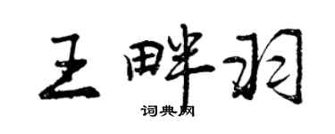 曾慶福王畔羽行書個性簽名怎么寫