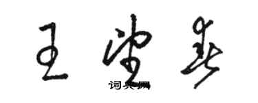 駱恆光王望春草書個性簽名怎么寫