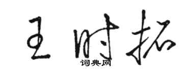 駱恆光王時拓草書個性簽名怎么寫