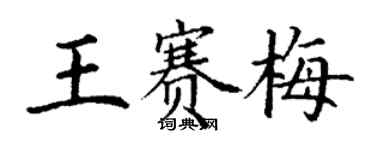 丁謙王賽梅楷書個性簽名怎么寫