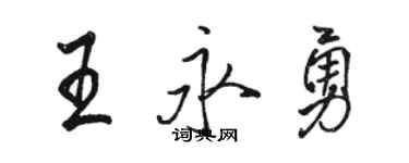 駱恆光王永勇行書個性簽名怎么寫