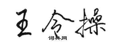 駱恆光王令操行書個性簽名怎么寫