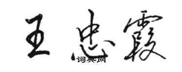 駱恆光王忠霞行書個性簽名怎么寫