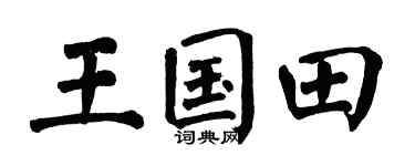 翁闓運王國田楷書個性簽名怎么寫