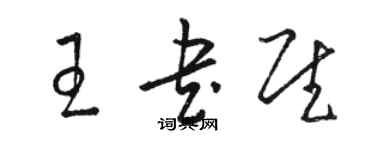 駱恆光王書慰草書個性簽名怎么寫