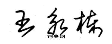 朱錫榮王永棟草書個性簽名怎么寫