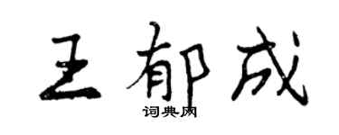曾慶福王郁成行書個性簽名怎么寫