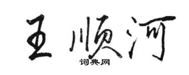 駱恆光王順河行書個性簽名怎么寫