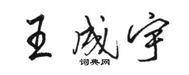 駱恆光王成宇行書個性簽名怎么寫