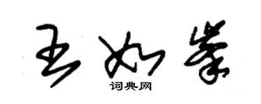 朱錫榮王如峰草書個性簽名怎么寫