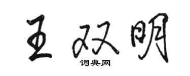 駱恆光王雙明行書個性簽名怎么寫
