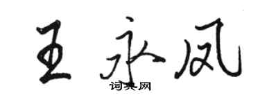 駱恆光王永鳳行書個性簽名怎么寫
