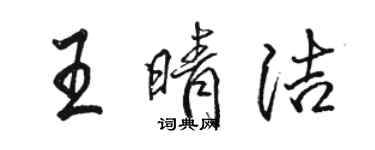 駱恆光王晴潔行書個性簽名怎么寫