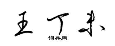 梁錦英王丁未草書個性簽名怎么寫