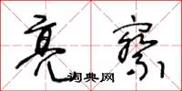 王冬齡亮察草書怎么寫