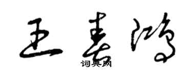 曾慶福王春鴻草書個性簽名怎么寫