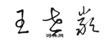 駱恆光王世嚴草書個性簽名怎么寫