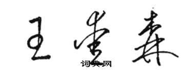 駱恆光王愛森草書個性簽名怎么寫