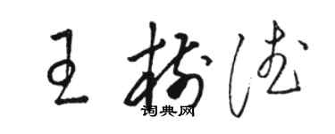 駱恆光王樹德草書個性簽名怎么寫