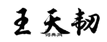 胡問遂王天韌行書個性簽名怎么寫