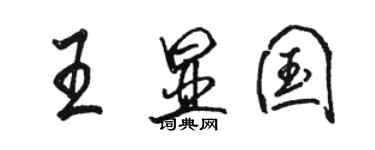 駱恆光王顯國行書個性簽名怎么寫