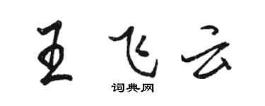 駱恆光王飛雲行書個性簽名怎么寫