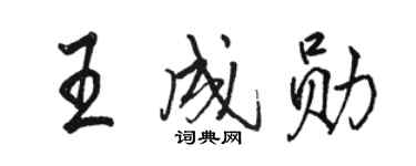 駱恆光王成勛行書個性簽名怎么寫