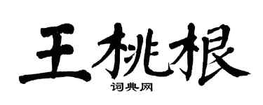 翁闓運王桃根楷書個性簽名怎么寫