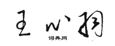 駱恆光王心羽草書個性簽名怎么寫