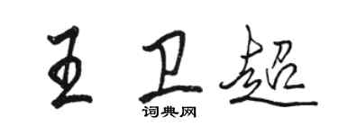 駱恆光王衛超行書個性簽名怎么寫