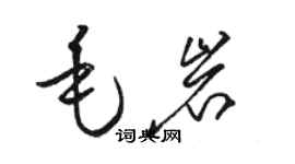 駱恆光毛岩草書個性簽名怎么寫